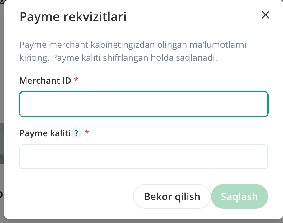 Ikkita maydonni to'ldiring